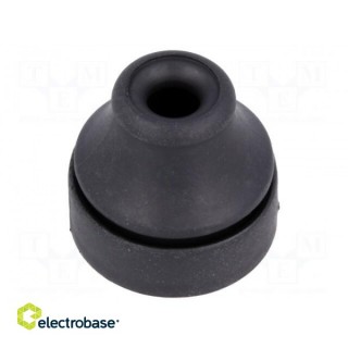 Grommet | Ømount.caurums:16mm | TPE (termoplastiskais elastomērs) | melns