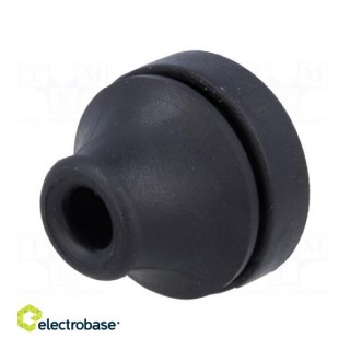 Grommet | Ømount.caurums:19mm | TPE (termoplastiskais elastomērs) | melns