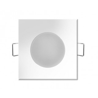 LED light panel. Square recessed ceiling light BONO -S WHITE 5W WW IP65 220V 330LM