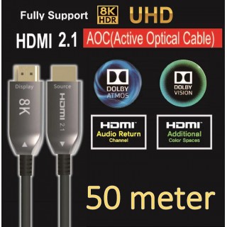 Optiskais savienotājvads Ultra High Speed HDMI 2.1 Optical Fiber Cable 50m , 8K@60, 4K@120, 48 Gbps