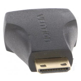 Адаптер Гнездо HDMI Гнездо/мини-штекер HDMI Вилка черный Vention AISB0-DE