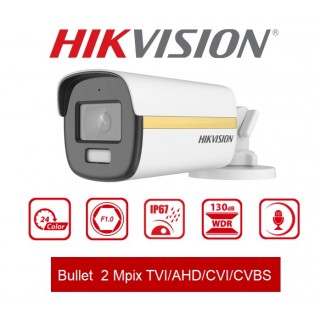 Bullet 2Mpix TVI/AHD/CVI/CVBS Turbo HD camera :: DS-2CE12DF3T :: HIKVISION