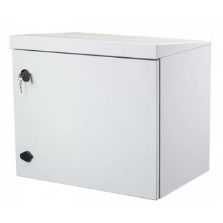 IP65 6U 19" wall cabinet, steel door/ 450x520x40 mm/  grey, assembled
