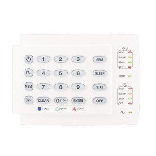 Compatible with SP and MG series panels 2 Zones LED buttons represent up to 10 zones Stay D