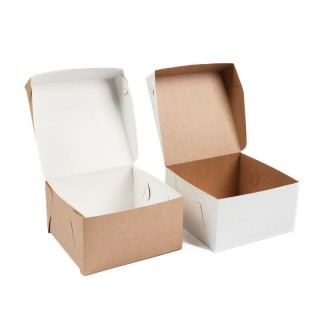 Cake boxes 180x180x100mm, cardboard (100 pcs/pack)