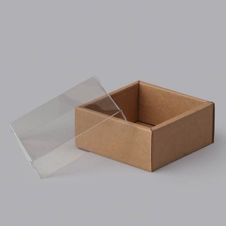 Corrugated cardboard box with PE cover 200x200x65mm 14e 100 pieces