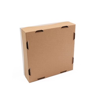 Гофрированная картонная коробка с крышкой PE 200x200x65mm 14e 100 штук