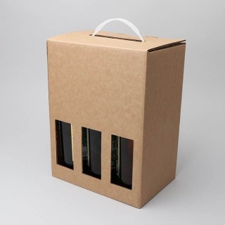 Cardboard boxes 210x140x260mm, 6x0.5 pud.+rokt.