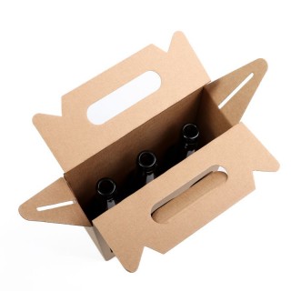 Corrugated cardboard box 210x70x260mm 3 beer bottles 100 pieces