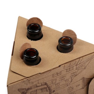Cardboard box for 3 beers 221x185x187mm with print