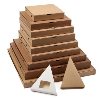 Corrugated cardboard pizza box 300x300x30mm, 14e 100 pieces
