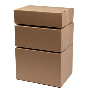 Corrugated cardboard box 320x220x165mm, 0201, 15b 100 pieces