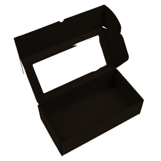 Gofrēta Kartona kaste ar lodz.320x165x93mm, 0427, melna 100 gab/iep