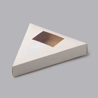 Pizza box for slices 180x170x30mm, white 100 pcs/pack
