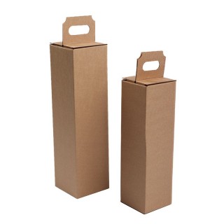 Corrugated cardboard box 80x80x270mm, 0215 wine pud., 14e 100 pieces