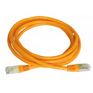 Patch cord : Patch Tinklo Kabelis : Patch cable : 0.50m | CAT5E | UTP | 50 cm | ElectroBase® |Oranži