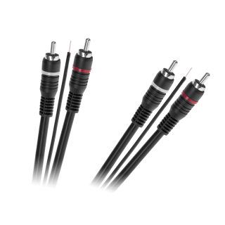 2 x RCA - 2 x RCA cable with control wire | Length 5 meters | Car Audio
