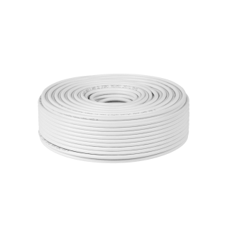 Coaxial copper cable, RG6U, package 100m, white SAT9590 CABLETECH