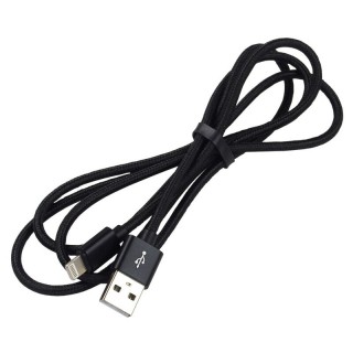 USB salama uros / USB A uros 2.0m everActive CBB-2IB nopea 2.4A musta