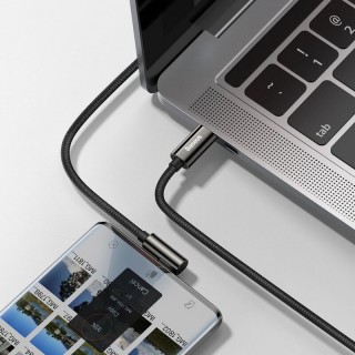 Кабель USB — USB-C под углом 200 см Baseus CATCS-C01 с поддержкой быстрой зарядки 66 Вт
