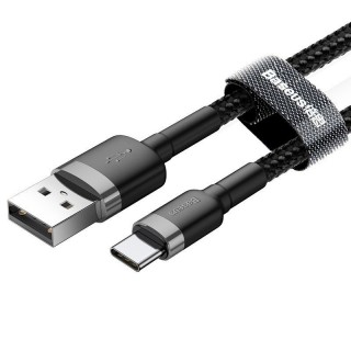 Kaapeli USB-kaapeli - USB-C / Type-C 1,0m Baseus Cafule CATKLF-BG1 Pikalataus 3A nopea ch.