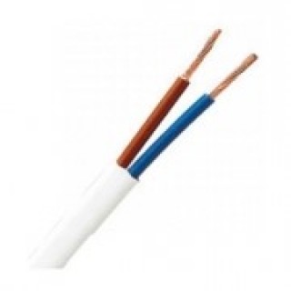 OMY 2x1.5 flexible electrical cable with copper core. Intended for indoor use. White
