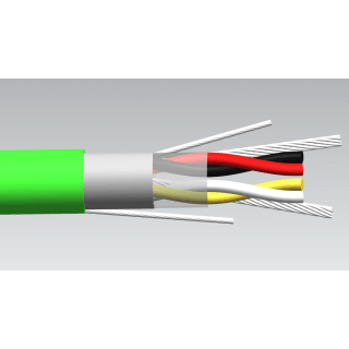 Cable J-Y(St)Y EIB KNX 2x2x0.8 shielded | Green | Cable - for Smart Home (Smart Home KNX) | 500m