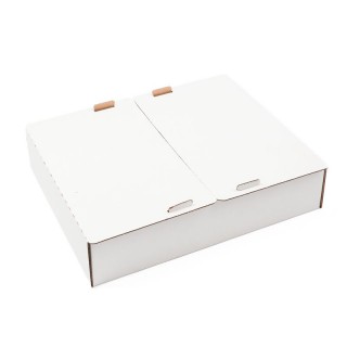 Cardboard cake box 450x350x100mm, white 15bw 100 pcs/pap