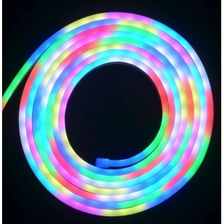 Krāsainas RGB LED NEON FLEX lentes komplekts, 5m, 24W RGB, IP44, 220V
