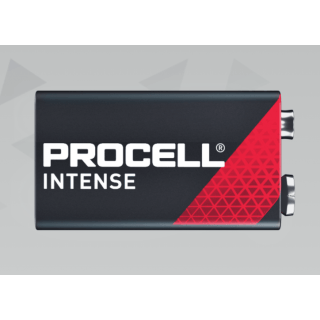 6F22/9V baterija 9V Duracell Procell INTENSE POWER serija Šarminis Didelis nutekėjimas be įsk. 1 vnt