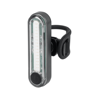 Rear bicycle light with battery