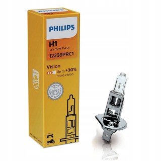 Автомобильная лампа H1 Philips Vision 12В 55Вт + 30% света