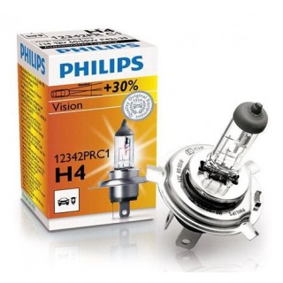 Автомобильная лампа H4 Philips Vision 12В 60/55Вт + 30% света