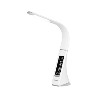 LED galda lampa ar displeju (pulkstenis, datums, temperatūra) | Jauda: 3 W / 7 W / 5 W | USB-C