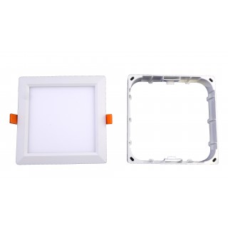 LED Square Surface panel Plastic 18W 3000K 100lm/w 225x225x29mm with built in Driver