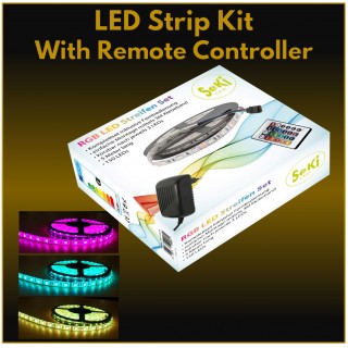 Colorful RGB 150LEDs 12V LED Strip set with remote and control unit | Length 5 meters