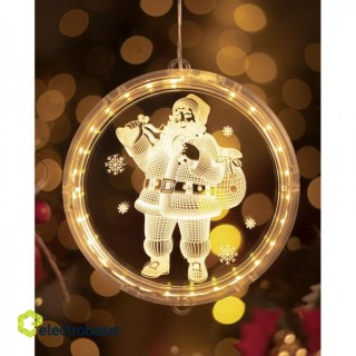 LED logu apdare "Ziemassvētku vecītis", silta gaisma
