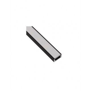 Aliuminio juodas profilis LED juostelei, su baltu dangteliu, paviršius LINE MINI 2 metrai