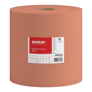 Katrin, industrial paper towel in rolls XL, 1-ply, 1 roll/pack, 18 packs/pallet, brown, roll 32cm x 