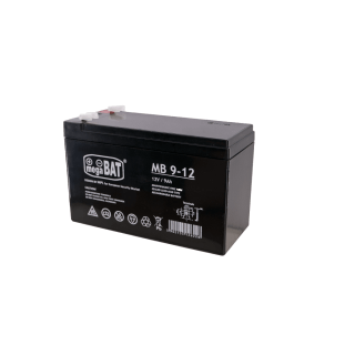 12V 9Ah battery :: Lead-Acid :: 12 Volts, 9 amp hours (Ah) :: Terminal type T1 (4.75mm)