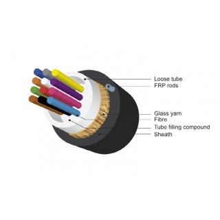 Ārdarbu 24 optisko šķiedru kabelis/ Unitube/ MicroDuct/ SM/Diam 5.2mm