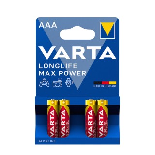 VARTA Longlife Max Power Alkaline Battery AAA (1,5V) B4