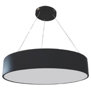 40W Suspended LED lamp, black, round MORA