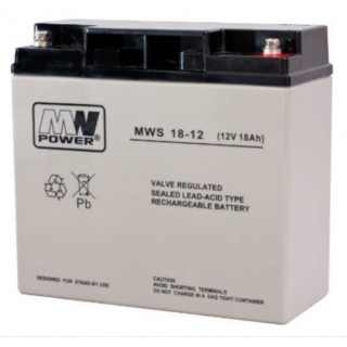 12V 18Ah battery :: Lead-Acid :: 12 Volts, 18 amp hours (Ah) :: Terminal type L | MWS