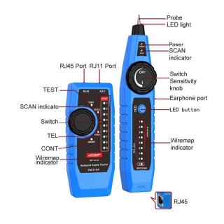 Multifunctional Network Cable Scanner and Tester
