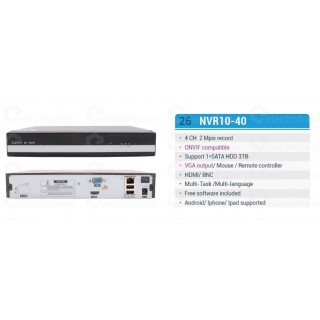 16 kanālu ieraksta ierīce NVR/16x 720P + 4x1080P/HDMI/1 output/2 SATA/ONVIF