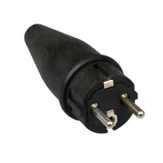 ABL IP44 Cont. plug a/z black rubber.