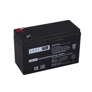 12V 7Ah battery :: Lead-Acid :: 12 Volts, 7 amp hours (Ah) :: Terminal type T1 (4.75mm)