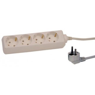 Extension cord 3.0m 4 sockets 3G1.0 white 114003