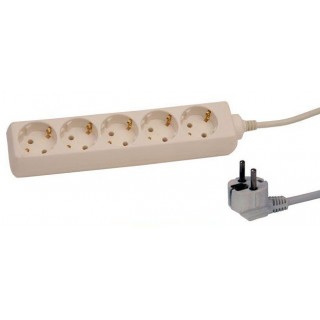 Extension cord 1.5m 5 sockets 3G1.0 white 115001